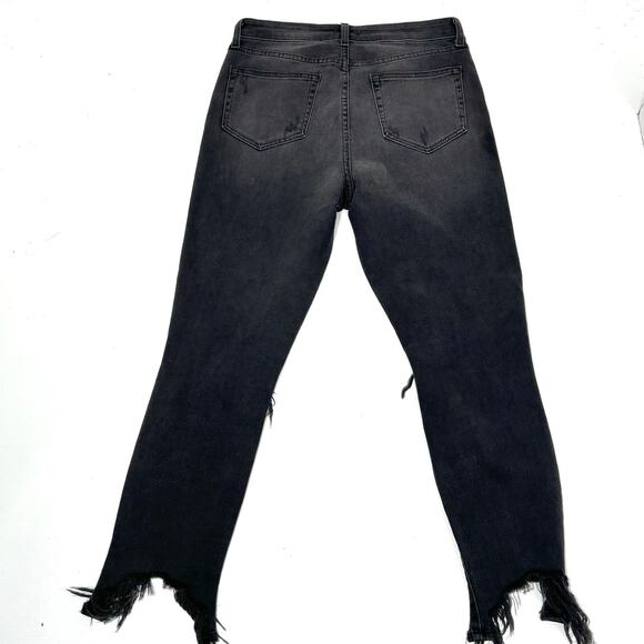 L’agence High Line Jeans in Black Onyx Distressed High Waisted Ankle 30 - Picture 12 of 14